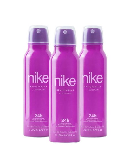 Pack Nike Purple Mood Woman Desodorante Spray 200ml 3 uds