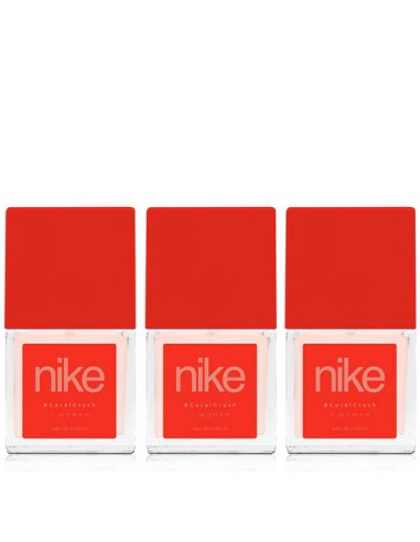 Nike Embalagem Coral Crush Eau de Toilette para mulheres 3 x 30ml