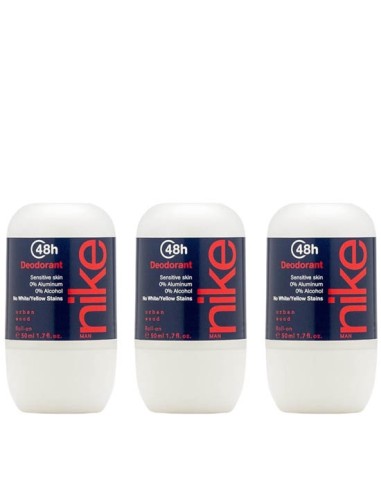 Pack Nike Urban Wood Desodorante Roll-on para Hombre 3 x 50ml