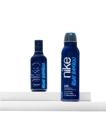 NIKE - Blue Bamboo, Colonia hombre, 100 ml, 150 ml, Estuche de regalo de 2 piezas, Eau de Toilette Natural y masculina, Aroma Aromático Marino Amaderado, Fragancia Fresca y de larga duración ✅ Entrega 24/72h