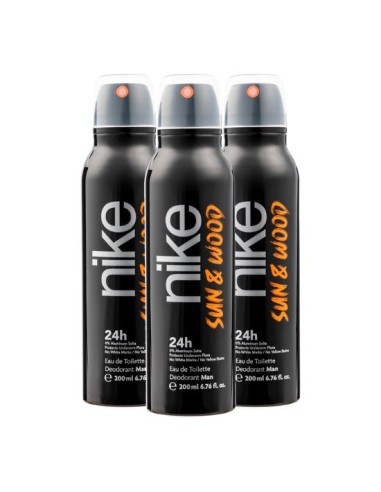 Pack Nike Sun & Wood Man Desodorante Spray 200ml 3 uds