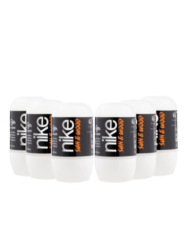 Pack Nike Sun & Wood Man Desodorante Roll-on 50ml 6 uds