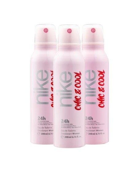Pack Nike Chic & Cool Woman Desodorante Spray 200ml 3 uds