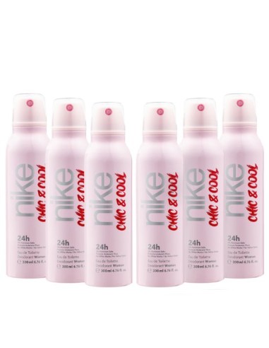Pack Nike Chic & Cool Woman Desodorante Spray 200ml 6 uds