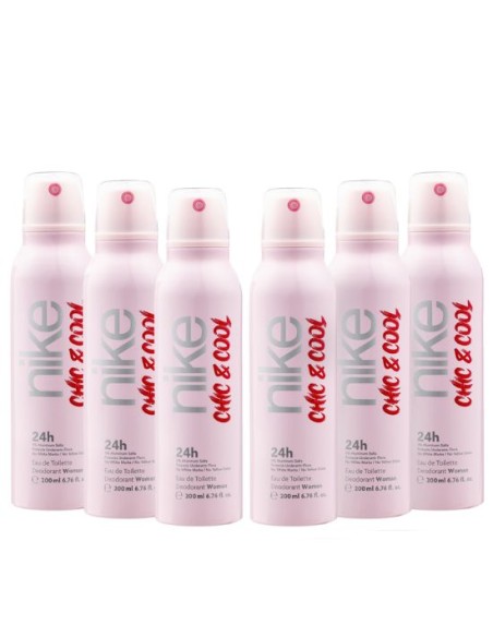 Pack Nike Chic & Cool Woman Desodorante Spray 200ml 6 uds