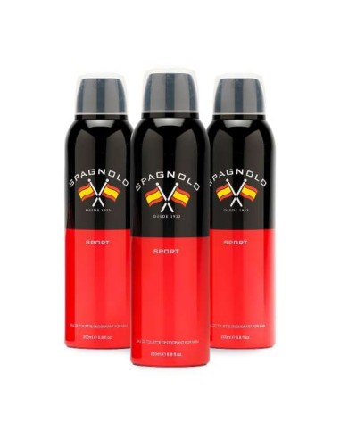 Pack Spagnolo Sport Desodorante Spray para Hombre 200ml 3 uds