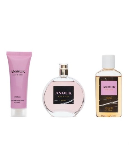 ANOUK - Rose & Noir, Colonia mujer, 200 ml, Estuche de regalo, Perfume Formato Spray, Eau de Toilette Natural y femenina, Aroma Dulce y Floral, Fragancia Fresca, Delicada y de larga duración ✅ Entrega 24/72h