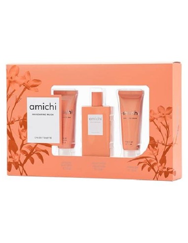 AMICHI - Mandarine Musk, Colonia mujer, 150 ml, Estuche de regalo, Perfume Formato Spray, Eau de Toilette femenina, Agua Fresca, Fragancia Dulce y Cítrica, Aroma Extravagante de larga duración ✅ Entrega 24/72h