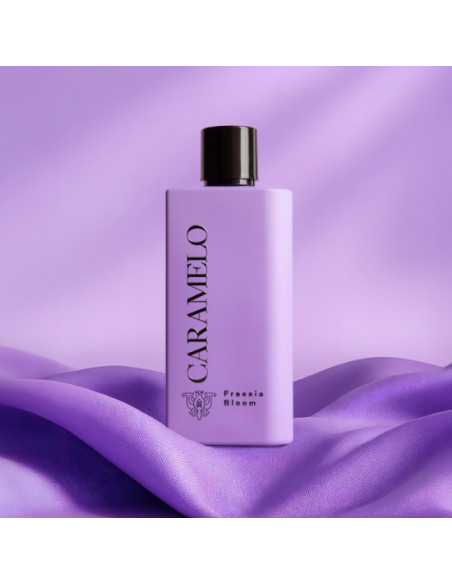 CARAMELO - Freesia Bloom Woman, Perfume Mujer, 100 ml, Colonia Mujer, Eau de Toilette Femenina, Aroma Amaderado y Floral, Fragancia suave y de larga duración, Entrega 24/72h