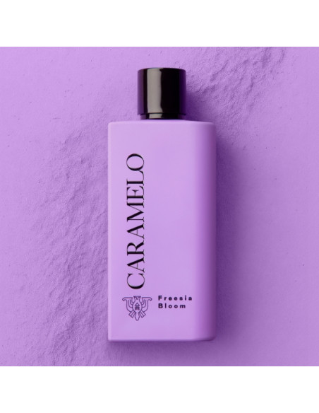 CARAMELO - Freesia Bloom Woman, Perfume Mujer, 100 ml, Colonia Mujer, Eau de Toilette Femenina, Aroma Amaderado y Floral, Fragancia suave y de larga duración, Entrega 24/72h