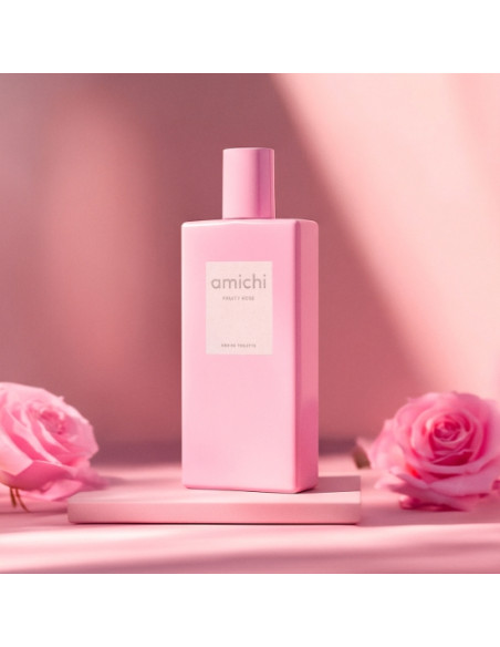 AMICHI - Fruity Rose, Perfume Mujer, 150 ml, Colonia Mujer, Eau de Toilette Femenina, Agua Fresca, Aroma Afrutado Floral, Fragancia Suave y de larga duración, Entrega 24/72h