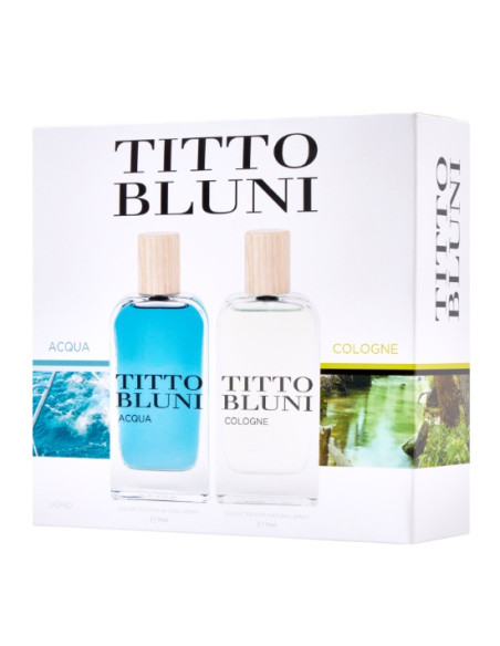 TITTO BLUNI - Acqua y Cologne Uomo, 150ml, Perfume Hombre, Estuche de Regalo de dos piezas, Perfume Spray, Eau de Toilette Masculina, Aroma larga duración - Entrega 24/72h