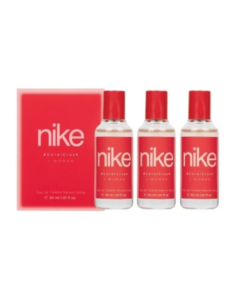 Nike Embalagem Coral Crush Eau de Toilette para mulheres 3 x 30ml