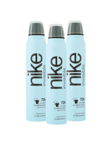 Nike Invisible desodorante Spray Antiperspirant 200 ml (Pack de 3 und)