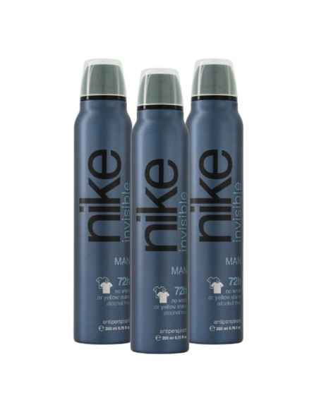 Pack Nike Invisible Man Desodorante Spray Antitranspirante 200 ml x 3 uds
