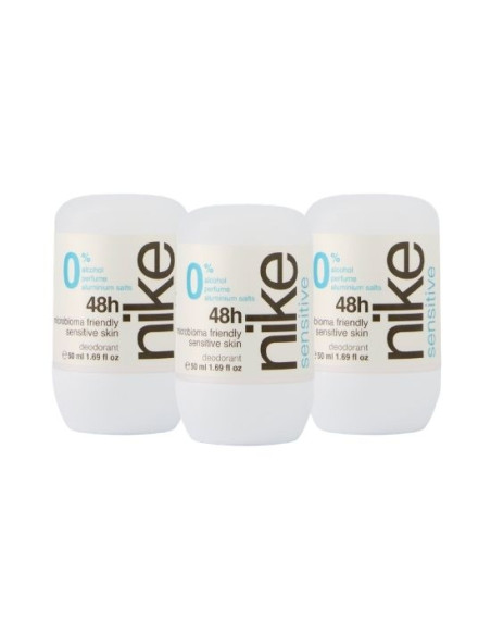 Pack Nike Sensitive desodorante Roll-On 50ml x 3 uds