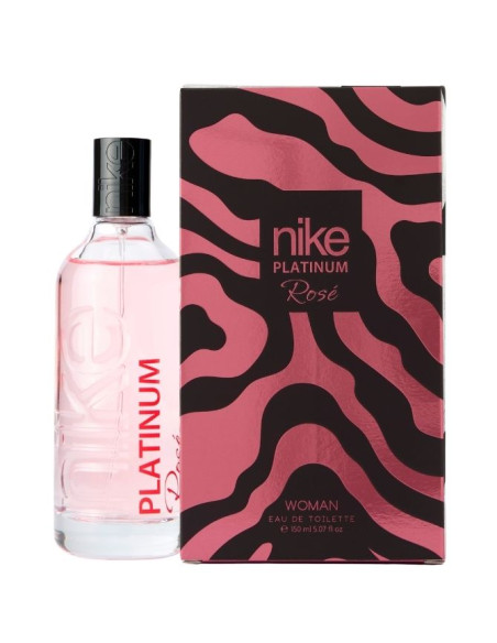 NIKE - Platinum Rose Woman, Colonia mujer, 150 ml, Perfume Formato Spray, Eau de Toilette Natural y femenina, Aroma Frutal Amaderado, Fragancia Fresca, Sensual y de larga duración, Entrega 24/72h