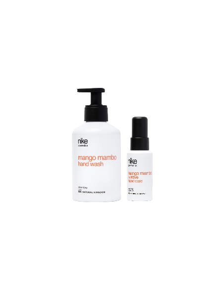 nikecosmetics Embalagem Sabonete para as mãos Mango Mambo 250 ml + Creme para as mãos Mango Mambo 50 ml