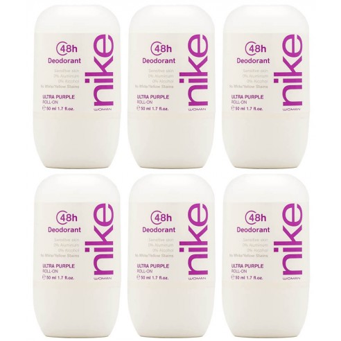 Pack Nike Ultra Purple Desodorante Roll-on para Mujer 50ml 6uds