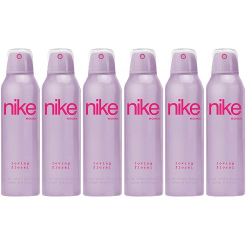Pack Nike Loving Floral Desodorante para mujer spray 200ml 6 uds.