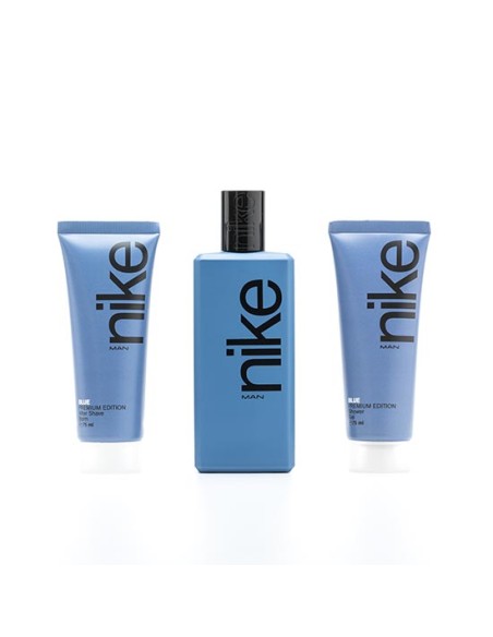 NIKE - Blue, Colonia hombre, 100 ml, 200 ml, Estuche de regalo de 3 piezas, Perfume Formato Spray, Eau de Toilette Natural y masculina, Aroma Frutal Amaderado, Fragancia Fresca, Elegante y de larga duración ✅ Entrega 24/72h