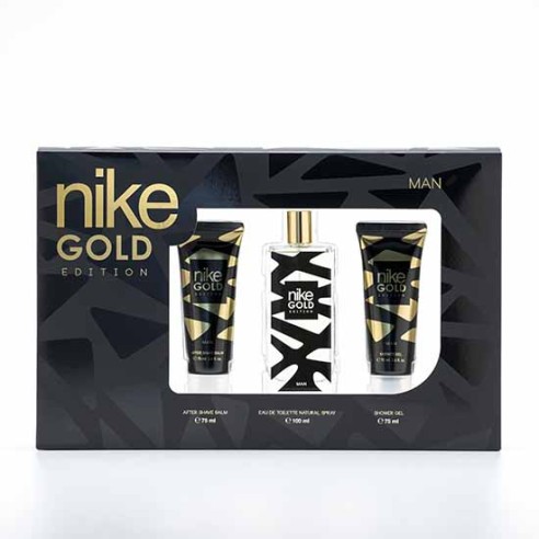 Nike Gold Edition Estuche de regalo para hombre (EdT 100ml + Gel Baño 75ml + After Shave 75ml)