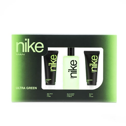 Nike Ultra Green Man Estuche de regalo EdT 100ml + Gel Baño 75ml + After Shave 75ml