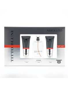 Titto Bluni Assoluto Sport Uomo Estuche de regalo (EdT 75ml + Gel Baño 75ml + After Shave 75ml)