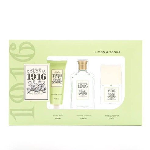 1916 Limón & Tonka Estuche de regalo (EdC 100ml + EdC 30ml + Gel Baño 75ml)