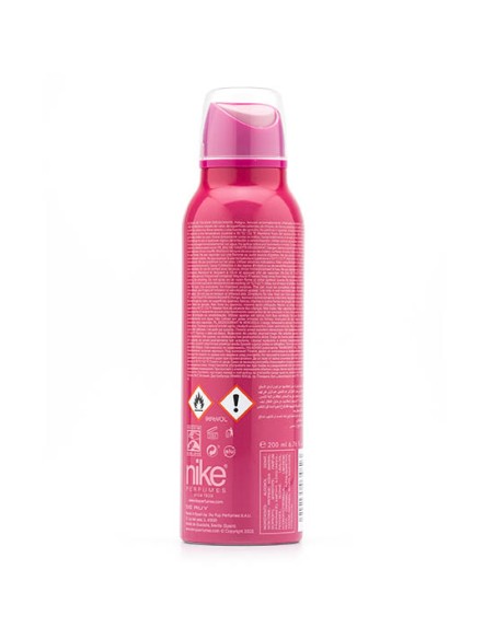 Nike Embalagem Trendy Pink Woman Desodorante Spray 200ml 3 unidades