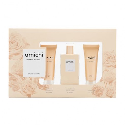 Amichi Intense Bouquet estuche de regalo  (EdT 75ml + Gel Baño 75ml + Body Lotion 75ml)