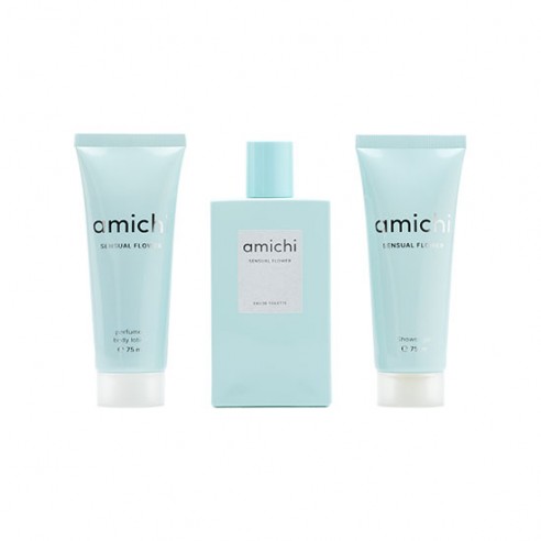 Amichi Sensual Flower Estuche de regalo para mujer (EdT 75ml + Gel baño 75ml + Body Lotion 75ml)