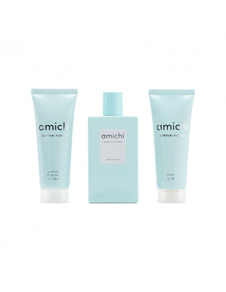 Amichi Sensual Flower Estuche de regalo para mujer (EdT 75ml + Gel baño 75ml + Body Lotion 75ml)