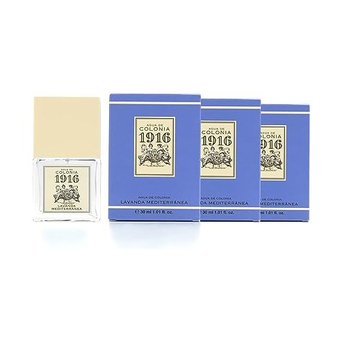 Pack 1916 Lavanda Mediterranea Eau de Cologne Unisex 30ml 3 uds