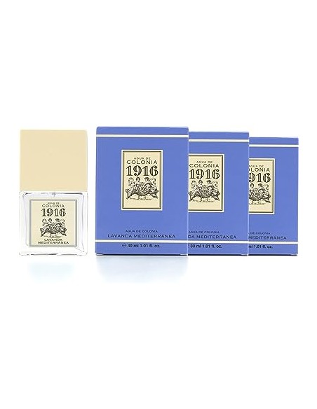 Pack 1916 Lavanda Mediterranea Eau de Cologne Unisex 30ml 3 uds
