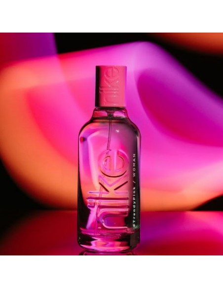 NIKE - Trendy Pink, Colonia mujer, 100 ml, 150, Estuche de regalo de 3 piezas, Perfume Formato Spray, Eau de Toilette Natural y femenina, Aroma Floral, Fragancia Fresca, Juvenil y de larga duración ✅ Entrega 24/72h