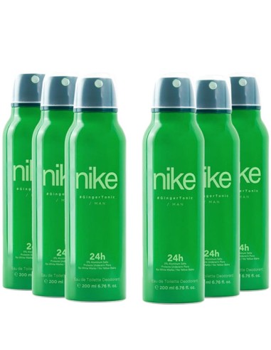 Pack Nike Ginger Tonic Man Desodorante Spray 200ml 6 uds